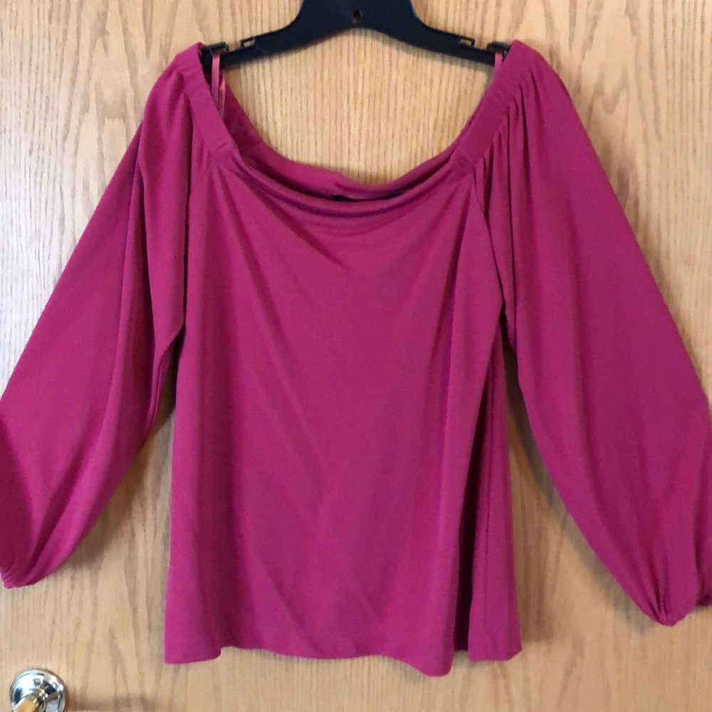 WHBM Off the shoulder blouse (Wine red color)
